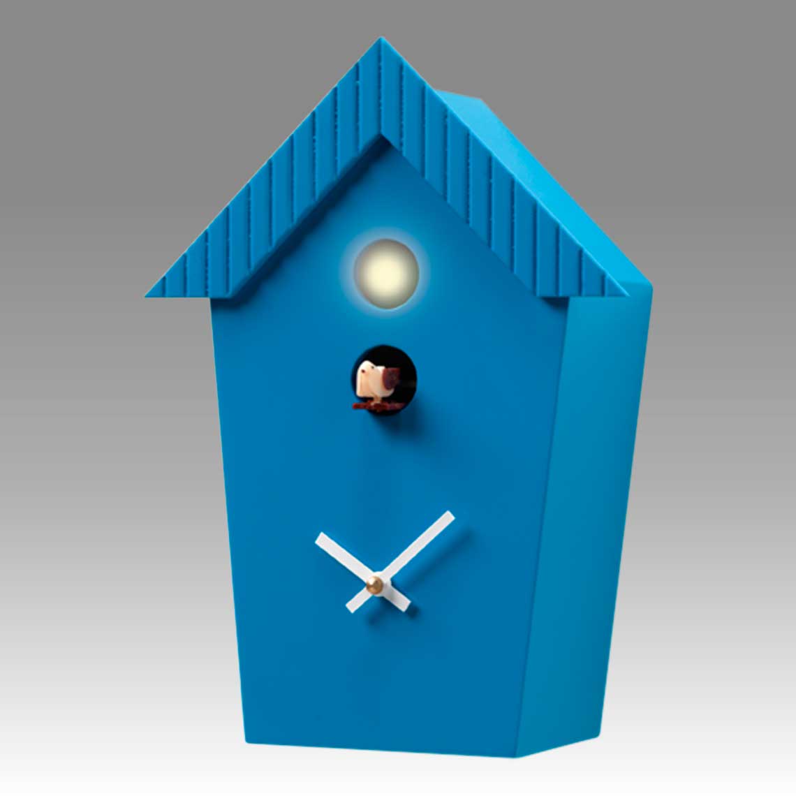 Modern cuckoo clock Art.cottage 2595 lacquered with acrilic color blue